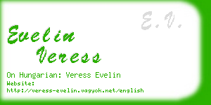 evelin veress business card